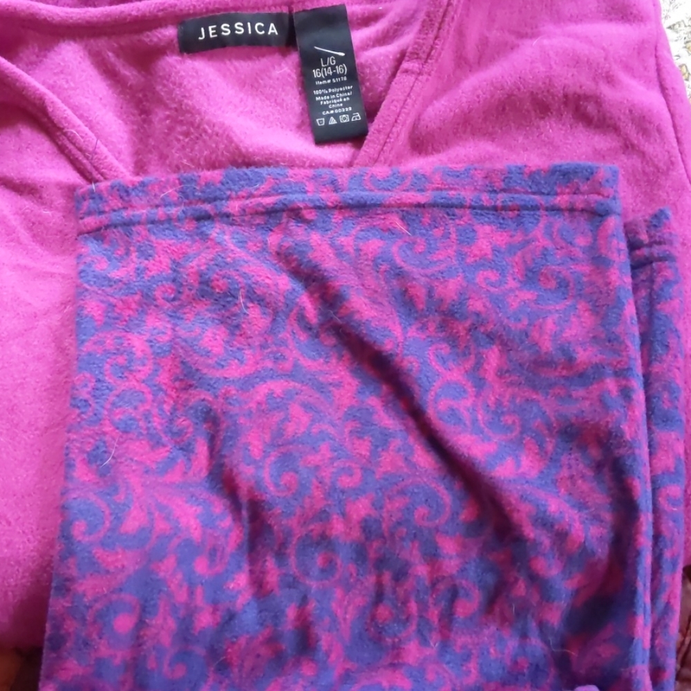 Ladies fleece 2pc pj set - Picture 4 of 6